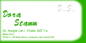 dora stamm business card